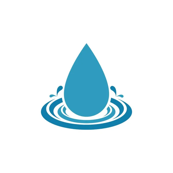 Vatten Droppe Logotyp Mall Vektor Illustration Design — Stock vektor