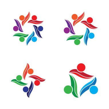 Topluluk, ağ ve sosyal simge tasarım şablonu