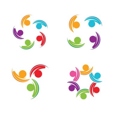 Topluluk, ağ ve sosyal simge tasarım şablonu