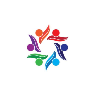 Topluluk, ağ ve sosyal simge tasarım şablonu