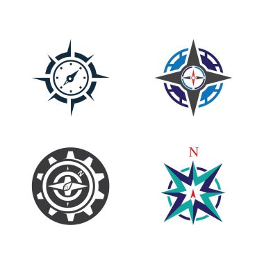 Pusula Logo Şablonu vektör resimleme tasarımı