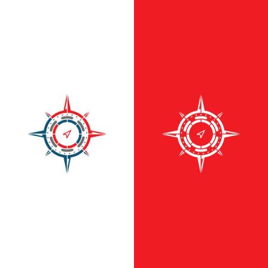 Pusula Logo Şablonu vektör resimleme tasarımı