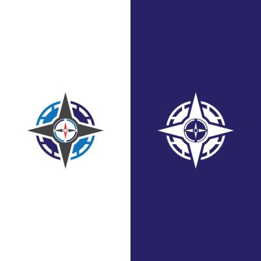 Pusula Logo Şablonu vektör resimleme tasarımı