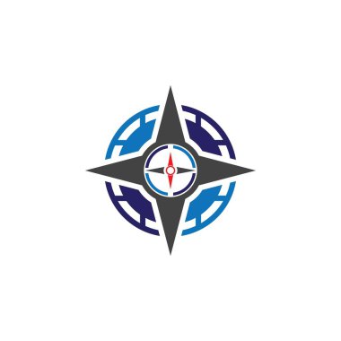 Pusula Logo Şablonu vektör resimleme tasarımı