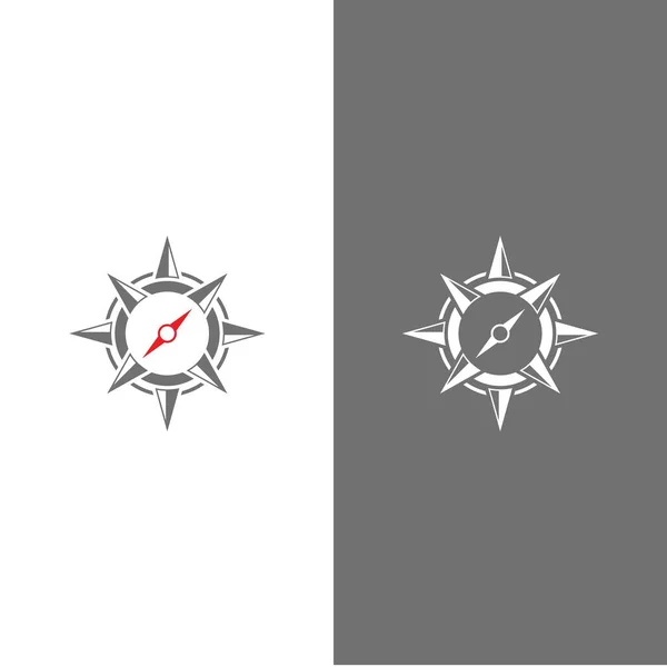 Дизайн Векторной Иконки Шаблона Компаса — стоковый вектор