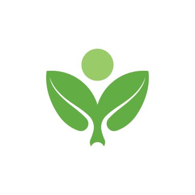 Yeşil ağaç yaprağı ekoloji doğa elementi vektörü logoları