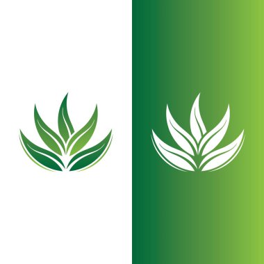 Yeşil ağaç yaprağı ekoloji doğa elementi vektörü logoları