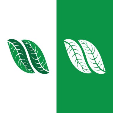 Yeşil ağaç yaprağı ekoloji doğa elementi vektörü logoları