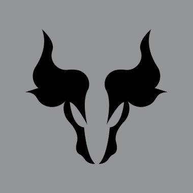 Boğa başlı logo vektör simgesi tasarımı