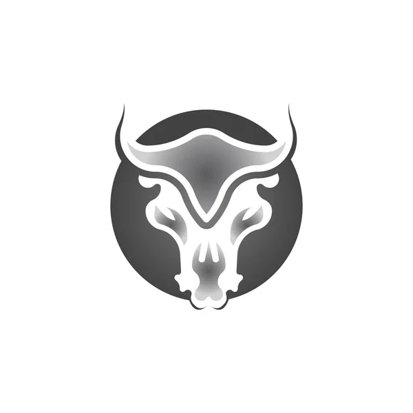 Bull Head Logo Vector Icon Design — Stock Vector