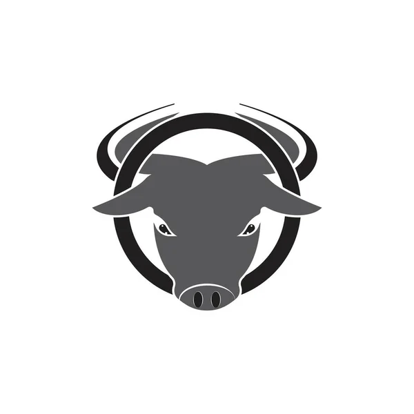 Векторный Дизайн Логотипа Быка — стоковый вектор