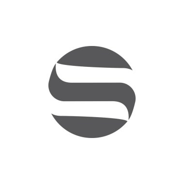 S harfi logo tasarım vektörü
