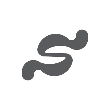 S harfi logo tasarım vektörü