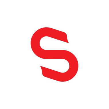 S harfi logo tasarım vektörü