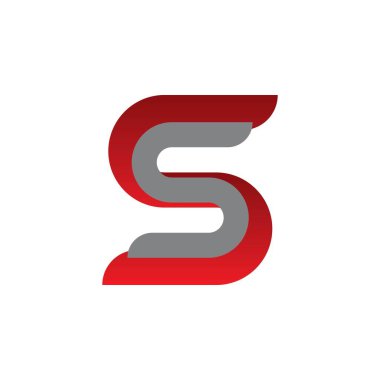 S harfi logo tasarım vektörü