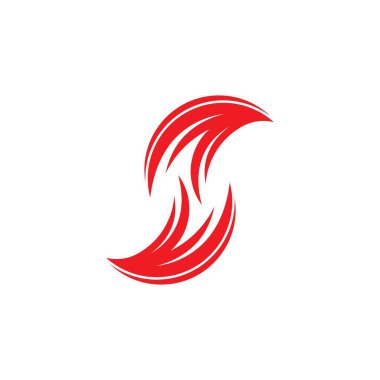 S harfi logo tasarım vektörü