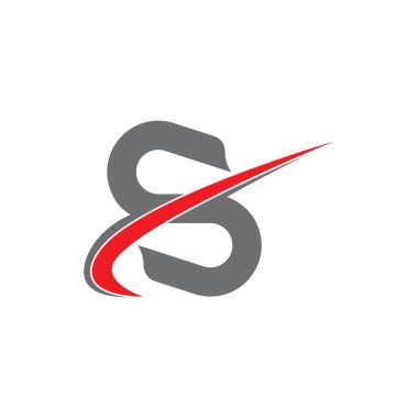 S harfi logo tasarım vektörü
