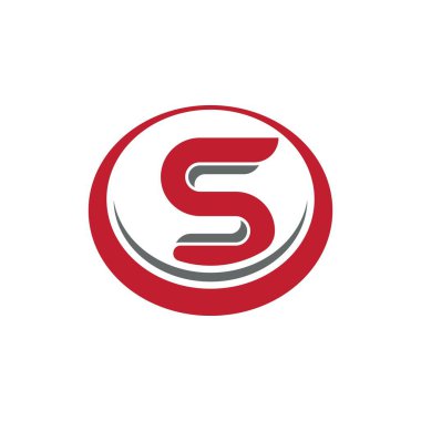 S harfi logo tasarım vektörü