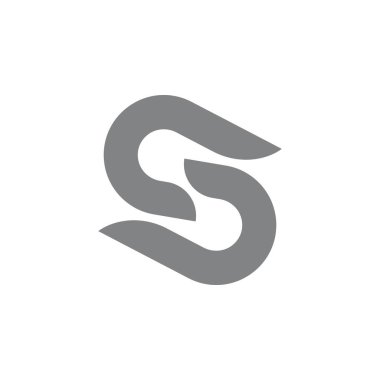 S harfi logo tasarım vektörü