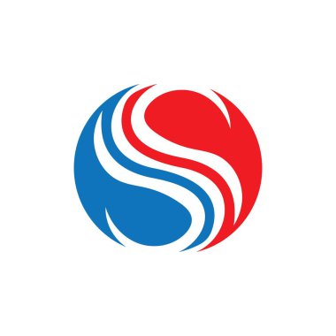 S harfi logo tasarım vektörü