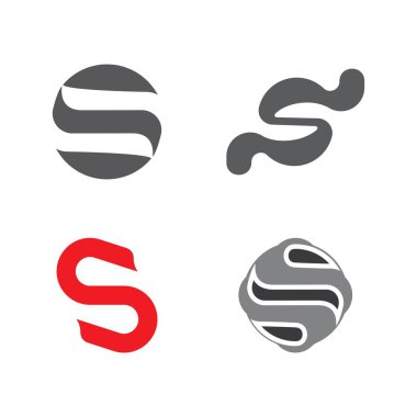 S harfi logo tasarım vektörü