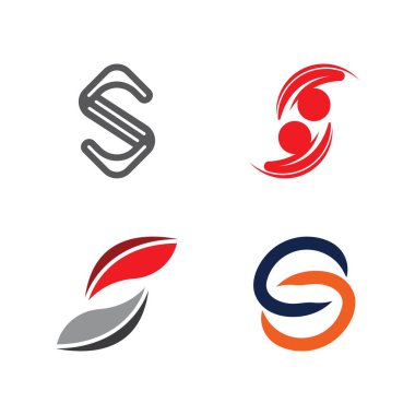 S harfi logo tasarım vektörü