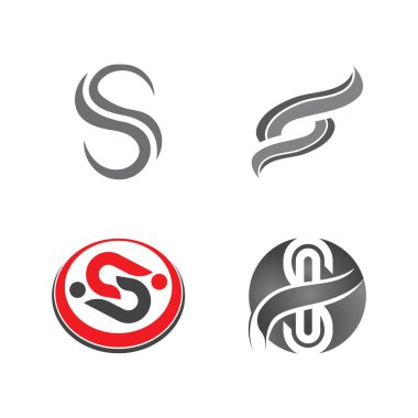 S harfi logo tasarım vektörü