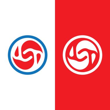 S harfi logo tasarım vektörü