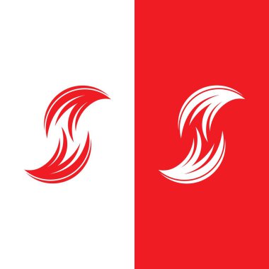 S harfi logo tasarım vektörü