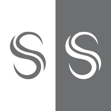 S harfi logo tasarım vektörü