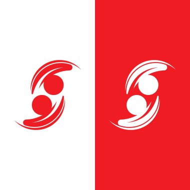 S harfi logo tasarım vektörü