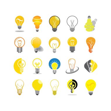 Ampul sembolü vektör tasarımı çizimi