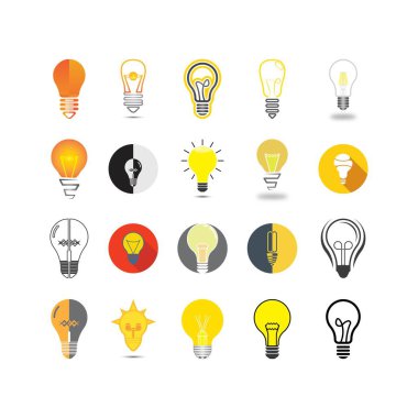 Ampul sembolü vektör tasarımı çizimi
