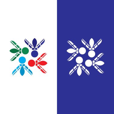 Topluluk, ağ ve sosyal simge tasarım şablonu