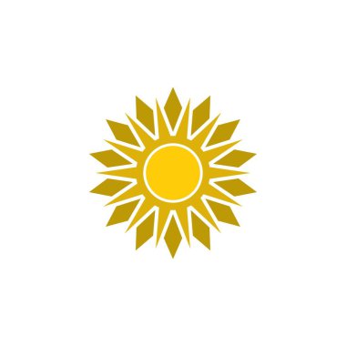 Güneş Vektörü illüstrasyon Simgesi Logo Şablonu tasarımı