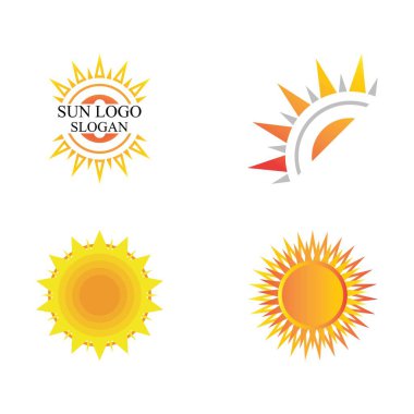 Güneş Vektörü illüstrasyon Simgesi Logo Şablonu tasarımı
