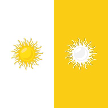 Güneş Vektörü illüstrasyon Simgesi Logo Şablonu tasarımı