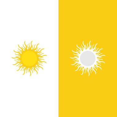 Güneş Vektörü illüstrasyon Simgesi Logo Şablonu tasarımı