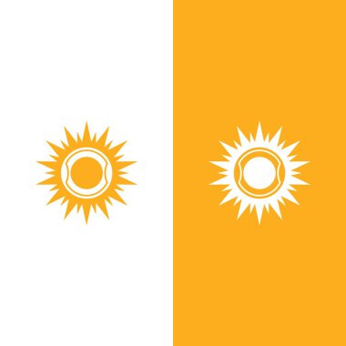Güneş Vektörü illüstrasyon Simgesi Logo Şablonu tasarımı