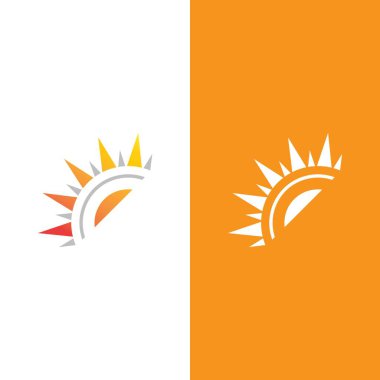 Güneş Vektörü illüstrasyon Simgesi Logo Şablonu tasarımı