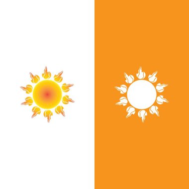 Güneş Vektörü illüstrasyon Simgesi Logo Şablonu tasarımı