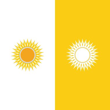 Güneş Vektörü illüstrasyon Simgesi Logo Şablonu tasarımı
