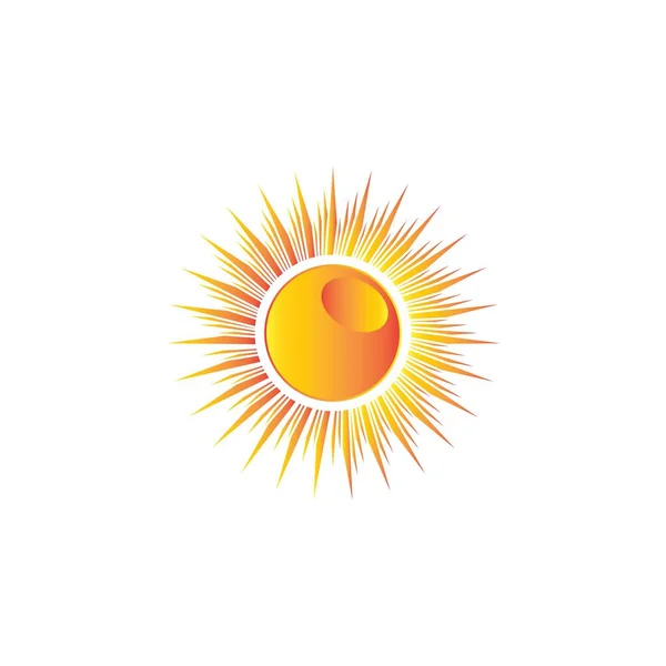 Sun Vector Illustration Ikon Logo Skabelon Design – Stock-vektor