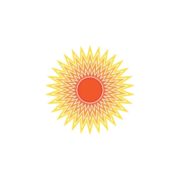 Sun Vector Illustratie Icon Logo Template Ontwerp — Stockvector