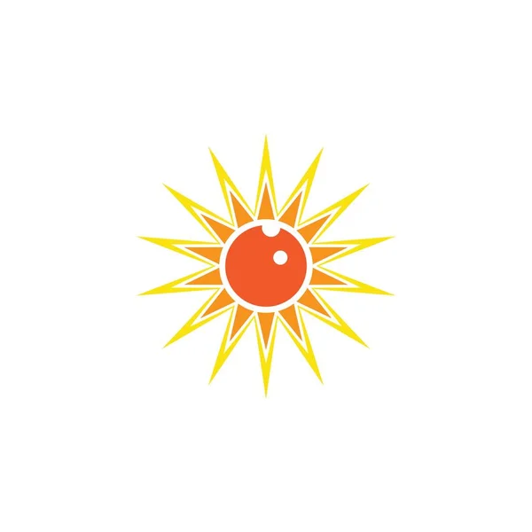 Sun Vector Ilustração Icon Logo Template Design — Vetor de Stock