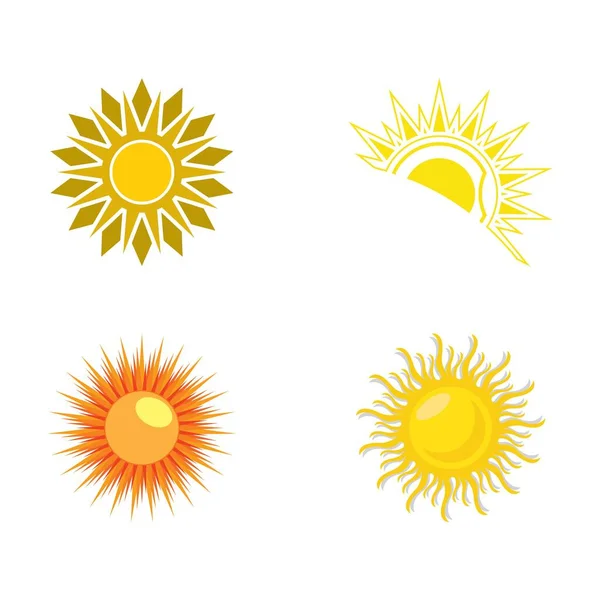 Sun Vector Ilustración Icono Logo Plantilla Diseño — Vector de stock