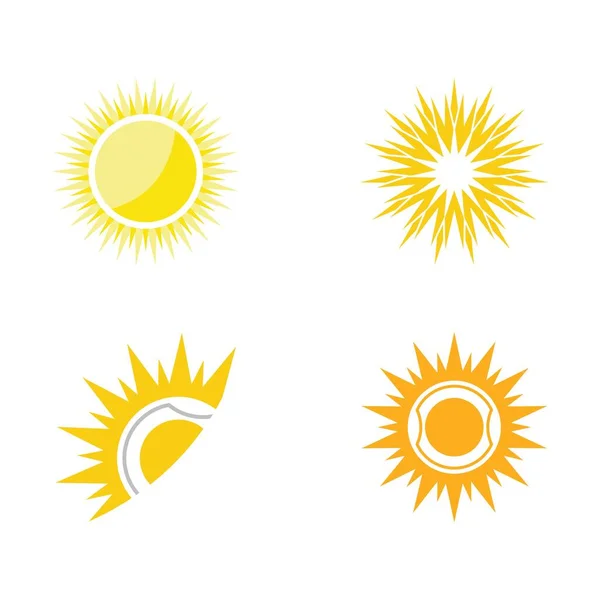 Sun Vector Illustration Icon Logo Vorlage Design — Stockvektor