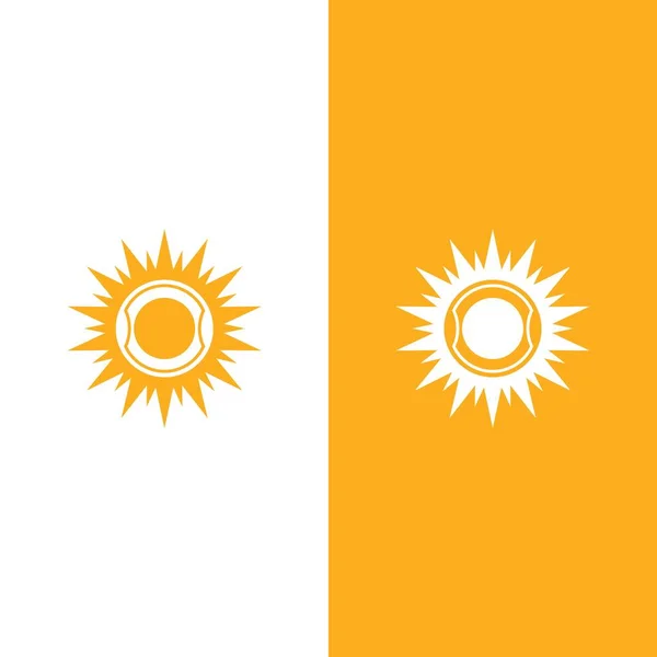 Sun Vector Ilustração Icon Logo Template Design —  Vetores de Stock
