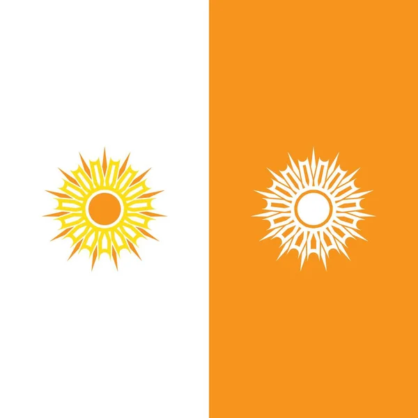 Sun Vector Ilustração Icon Logo Template Design — Vetor de Stock