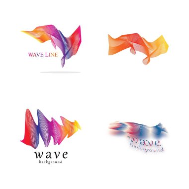 Dalga çizgisi renk arkaplan çizimi